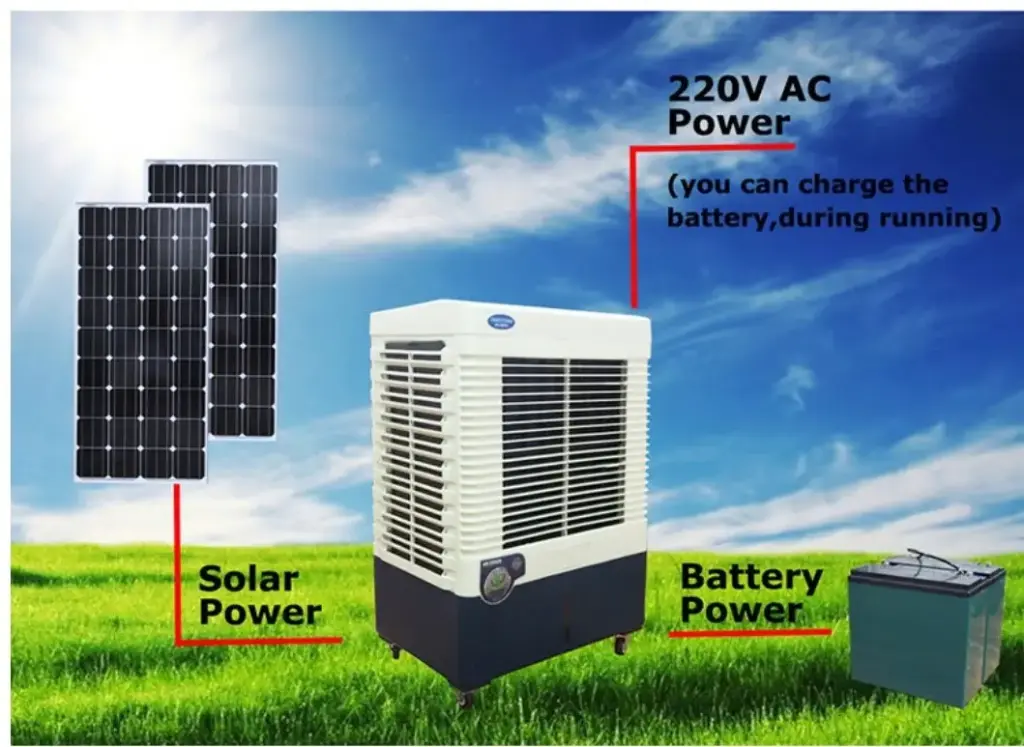 مكيف صحراوي بي اس انرجي نظام  24V/220V