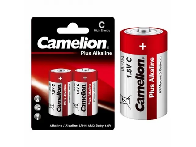 [460.11.11.14.16] بطاريات كماليون بلاس احمر وسط C شريط 2 LR14-BP2