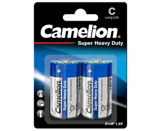 بطاريات كماليون سوبر ازرق وسط C شريط 2 R14P-BP2B